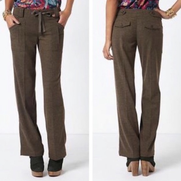 Anthropologie Pants - Anthropologie Cartonnier Brown Trousers Sz 0